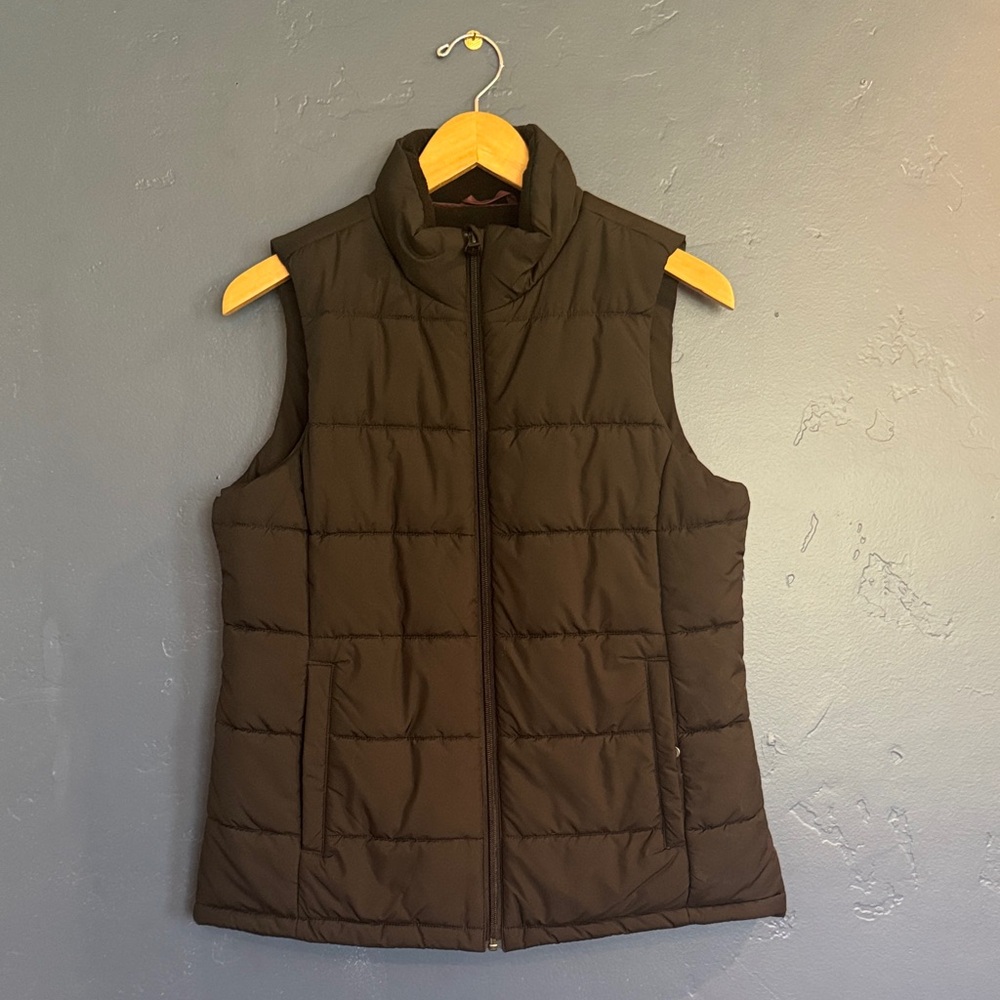 Women's Brown Puffer Vest